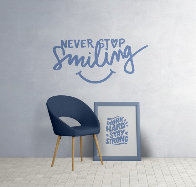 Free Minimalistic Furniture With Motivational Quotes Psd
