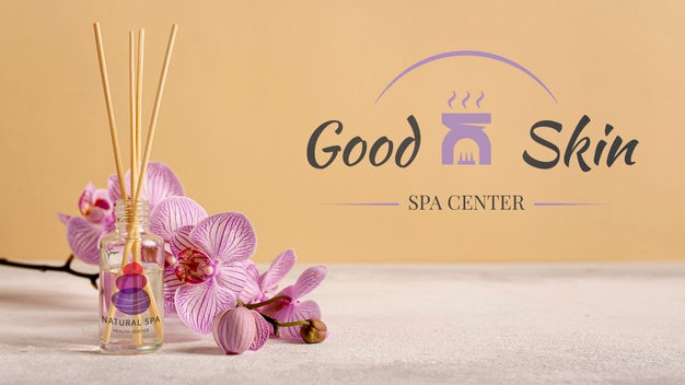 Free Mock-Up Aromatic Cosmetic Products At Spa Psd