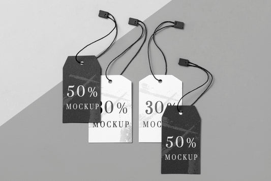 Free Mock-Up Arrangement Of Clothing Labels Psd