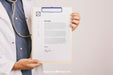 Free Mock Up Design Withmedical Doctor Holding Clipboard Psd