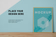 Free Mock Up Frame On Desk Psd