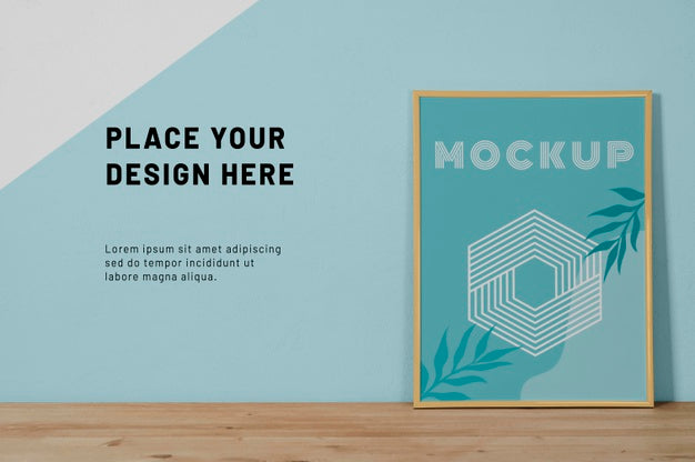 Free Mock Up Frame On Desk Psd