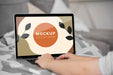 Free Mock Up Laptop In Bedroom Psd