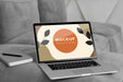 Free Mock Up Laptop In Bedroom Psd