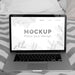Free Mock Up Laptop On Bed Psd