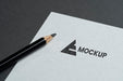 Free Mock-Up Logo Design Business On White Paper Psd