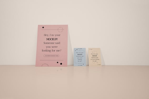 Free Mock-Up Of Office Stationery Paper Psd