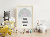Free Mock Up Poster Frame In Children Room, 3D Rendering Psd