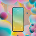 Free Mock-Up Smartphone With Liquid Elements Psd