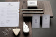 Free Mock-Up Stationery On Wood Arrangement Psd