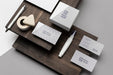 Free Mock-Up Stationery On Wood Composition Psd