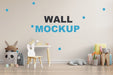 Free Mock Up Wall In The Children'S Room 3D Rendering Psd