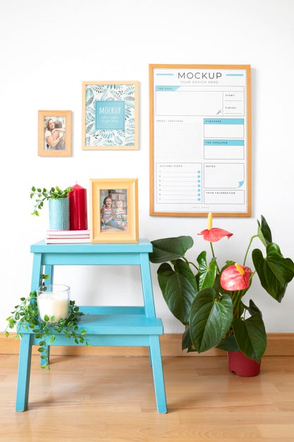 Free Mockup Frame On Wall Psd