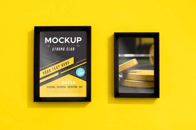 Free Mockup Frames On Wall Psd