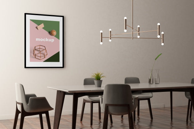 Free Mockup Of Frame In Office Psd