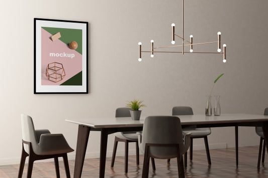 Free Mockup Of Frame In Office Psd