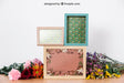 Free Mockup Of Three Frames Between Flowers Psd