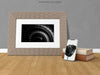 Free Mockup Poster Frame In The Empty Wooden Frame Standing On Living Room Modern Interior. Psd