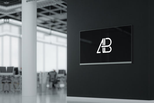 Free Modern Digital Signage Mockup
