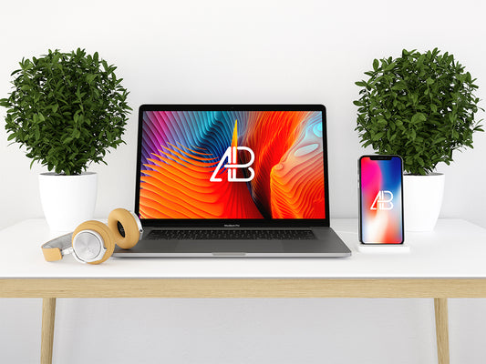 Free Modern Iphone X And Macbook Pro Mockup Vol.2