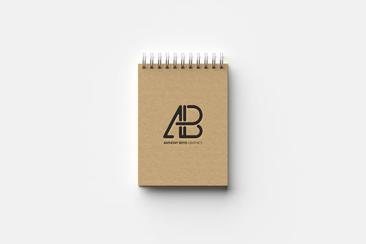 Free Modern Notebook Mockup