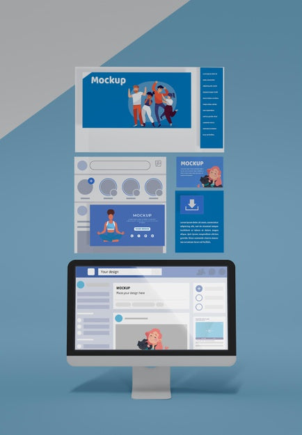 Free Modern Social Media App Interface Mock-Up Psd