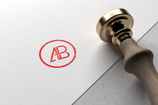 Free Modern Stamped Logo Mockup