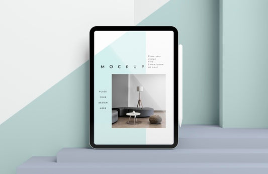 Free Modern Tablet Mock-Up With Pen Presentation Psd