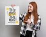 Free Modern Woman Pointing At Mock-Up Psd