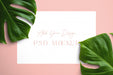 Free Monstera Leaves Frame Mockup Psd