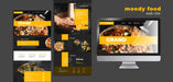 Free Moody Restaurant Food Web-Site Mock-Up Psd