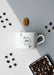 Free Mug Mock-Up On Bicolored Background Psd