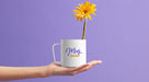 Free Mug On Female Hand Mockup Psd