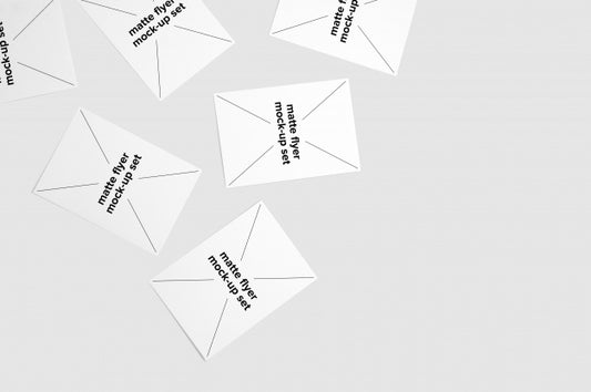 Free Multiple Matte Flyer Mock Up Psd