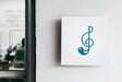 Free Music Shop Signage Psd Mockup Design With A Musical Note