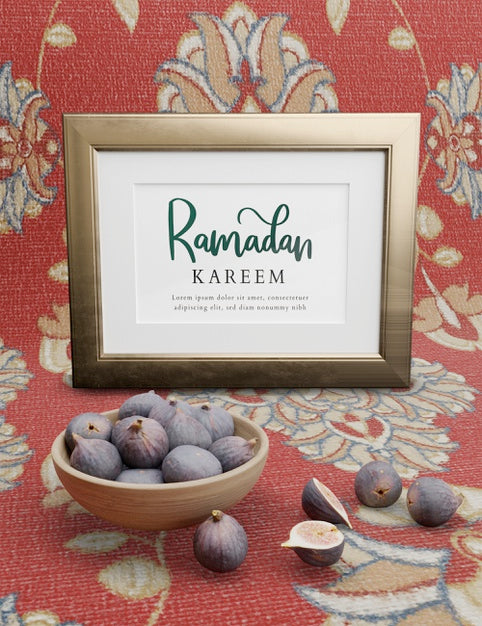 Free Muslim New Year With Figs On Floral Background Psd