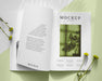 Free Nature Magazine Cover Mock-Up With Leaves Psd