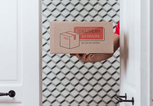 Free Non-Stop Delivery Box Front View Psd