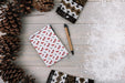 Free Notebook Cover Mockup With Christmas Concept Psd