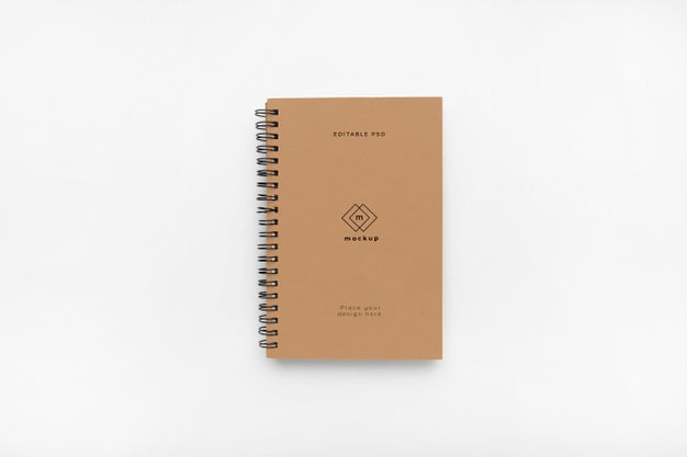 Free Notebook Hardcover Mockup On White Background Psd