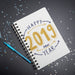 Free Notebook Mockup With New Year Concept Psd