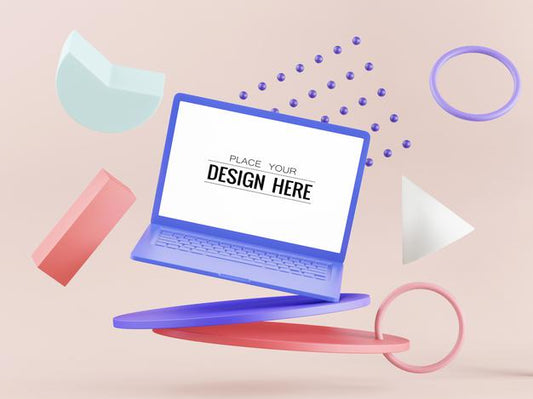 Free Notebook With Workspace Mockup Psd