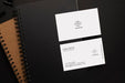 Free Notebooks And Visiting Card Mockup With Black Element On Black Background Psd