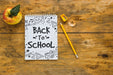 Free Notepad Mockup With Back To School Concept Psd