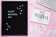Free Notepad Mockup With Mothers Day Concept Psd