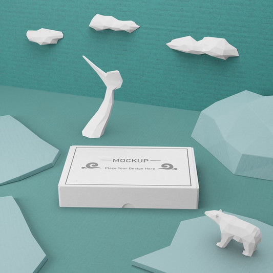 Free Ocean Day Cardboard Box Concept Psd
