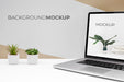 Free Office Desk Concept With Mock-Up Psd