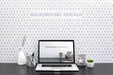 Free Office Desk Concept With Mock-Up Psd