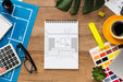 Free Office Desk With Notebook Mock-Up And Stationery Psd