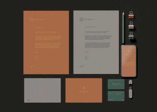 Free Office Stationery Mockup Psd